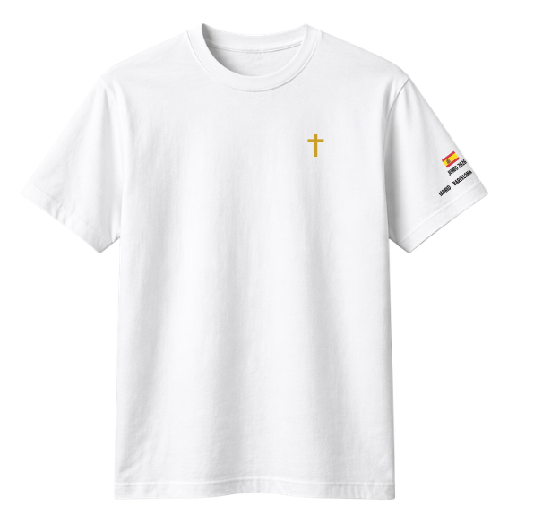 Camiseta DORADA COLECCIÓN PAPA LEÓN XIV "DAME LA PAZ"