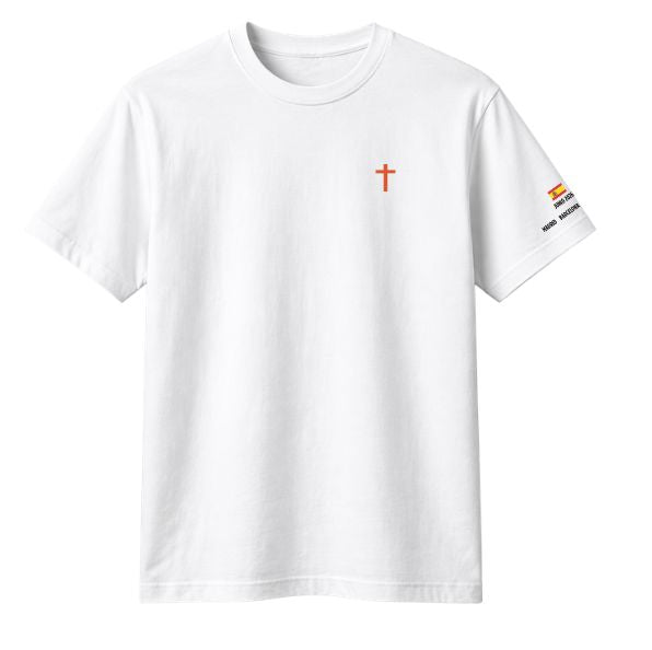 Camiseta NARANJA COLECCIÓN PAPA LEÓN XIV "DAME LA PAZ"